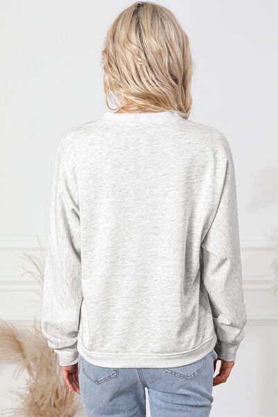 Surplice Pocketed Long Sleeve Sweatshirt - Body By J'ne