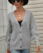 Rib-Knit Plunge Raglan Sleeve Cardigan - Body By J'ne