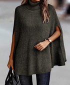 Turtleneck Dolman Sleeve Poncho - Body By J'ne