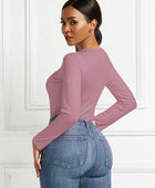 Round Neck Long Sleeve Bodysuit - Body By J'ne