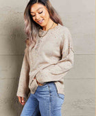 Woven Right Colorful Exposed Seam Henley Sweater - Body By J'ne