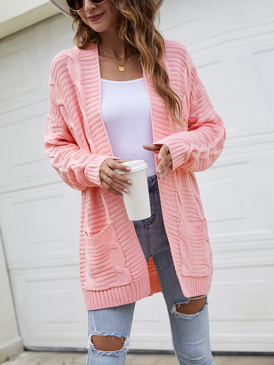 Open Front Dropped Shoulder Longline Cardigan - Body By J'ne