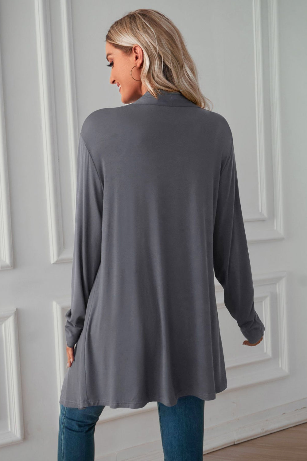 Open Front Long Sleeve Cardigan - Body By J'ne