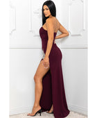 Beaded Embroidered Near Slit Detail Maxi Ddress - Body By J'ne