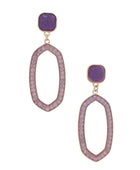 Beaded Oval Post Drop Earring - Body By J'ne