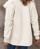 Open Front Long Sleeve Sherpa Jacket with Pockets - Body By J'ne