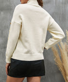 Button Detail Mock Neck Sweater - Body By J'ne