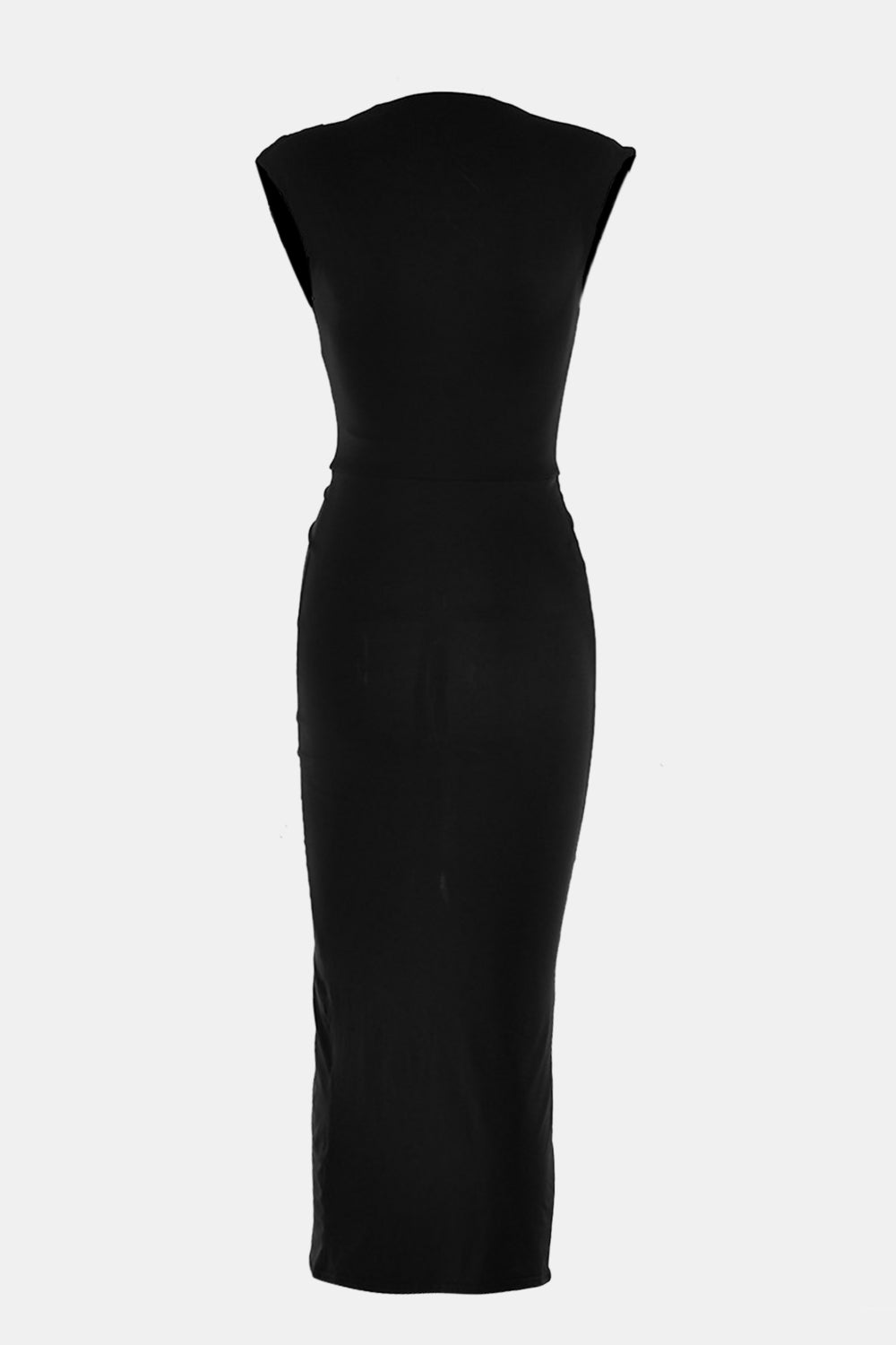 Slit Plunge Sleeveless Maxi Dress - Body By J'ne