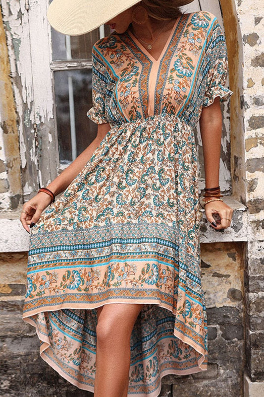 Bohemian High-Low Open Back Dress - Body By J'ne