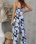 Botanical Print Spaghetti Strap Cropped Jumpsuit - Body By J'ne