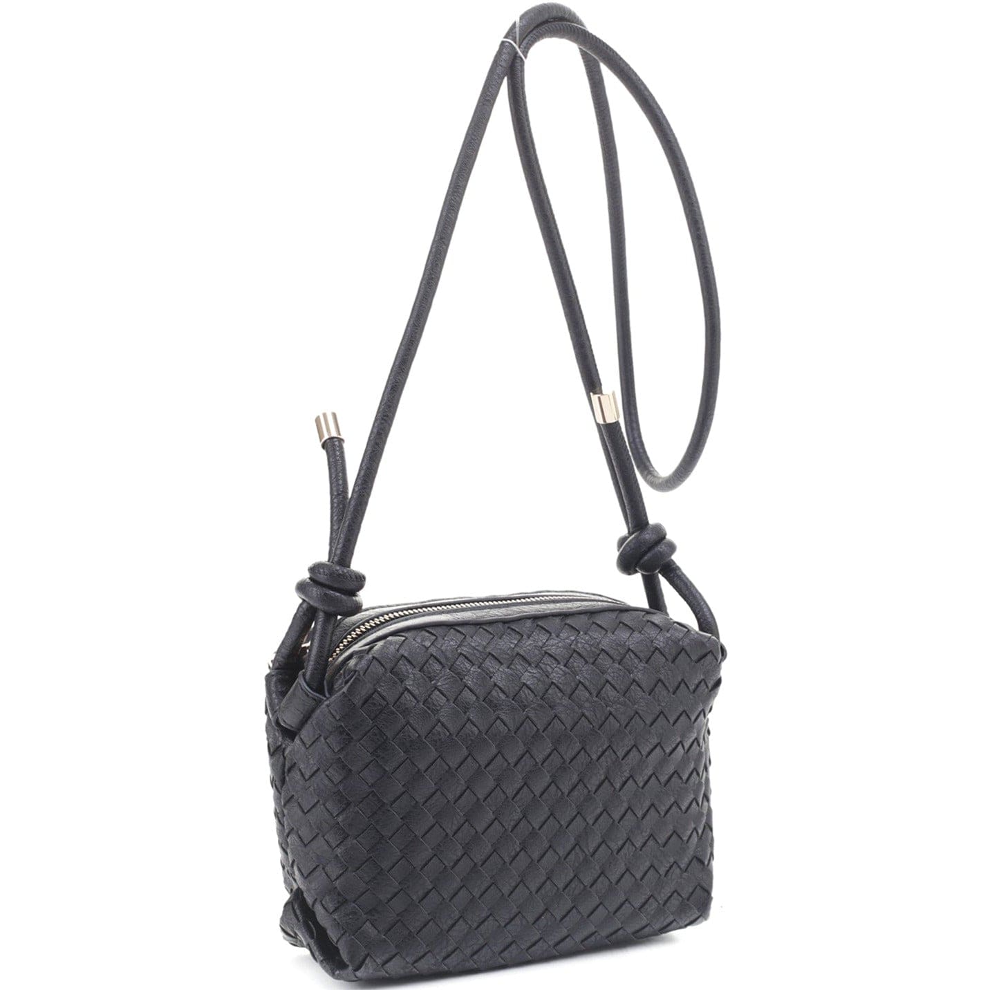 Braid Texture Zipper Crossbody Bag - Body By J'ne