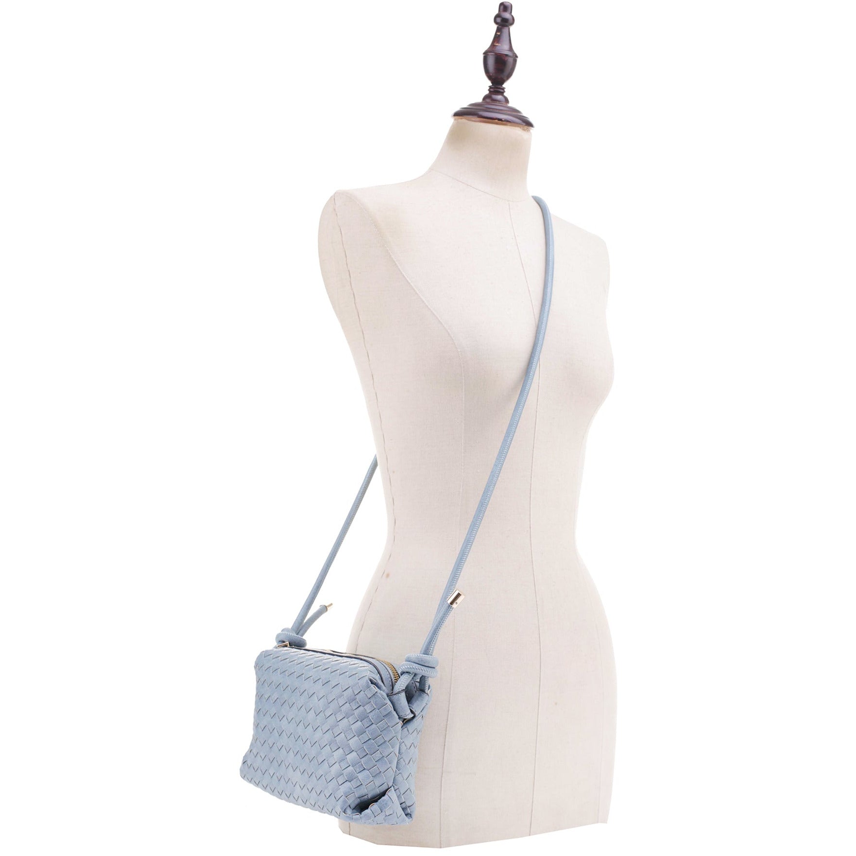 Braid Texture Zipper Crossbody Bag - Body By J'ne