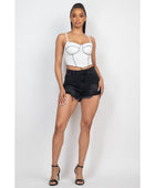 Bustier Sleeveless Ribbed Top - Body By J'ne