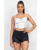 Bustier Sleeveless Ribbed Top - Body By J'ne