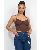 Bustier Sleeveless Ribbed Top - Body By J'ne