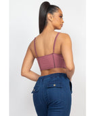 Bustier Sleeveless Ribbed Top - Body By J'ne