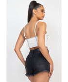 Bustier Sleeveless Ribbed Top - Body By J'ne