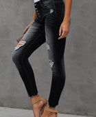 Button Fly Hem Detail Ankle-Length Skinny Jeans - Body By J'ne