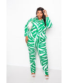 Button Up Long Sleeve  Jumpsuit in Green - Body By J'ne
