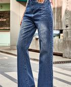 Buttoned Loose Fit Jeans with Pockets - Body By J'ne