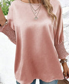 Round Neck Batwing Sleeve Blouse - Body By J'ne