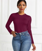 Round Neck Long Sleeve Bodysuit - Body By J'ne