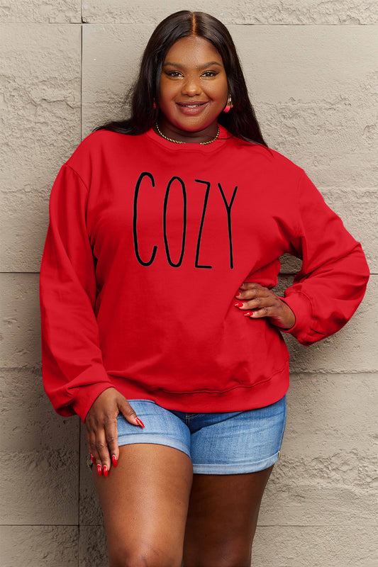 Full Size COZY Graphic Sweatshirt - Body By J'ne