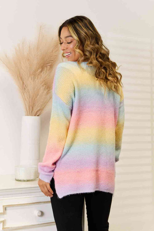 Gradient V-Neck Sweater - Body By J'ne