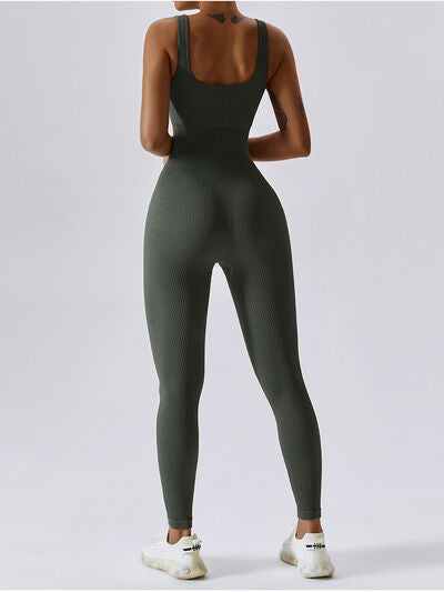 Wide Strap Sleeveless Active Jumpsuit - Body By J'ne