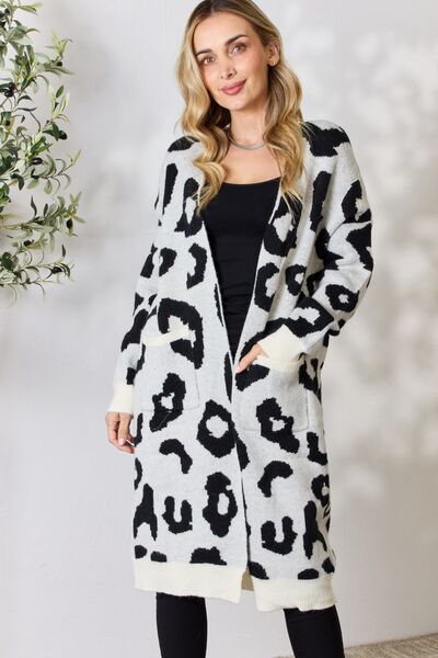 BiBi Leopard Open Front Cardigan - Body By J'ne