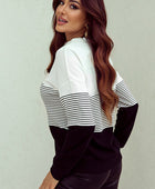 Striped Dropped Shoulder Long Sleeve T-Shirt - Body By J'ne