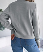 Round Neck Long Sleeve Sweater - Body By J'ne