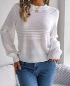 Round Neck Long Sleeve Sweater - Body By J'ne