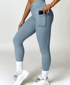 Twisted High Waist Active Pants with Pockets - Body By J'ne