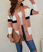 Color Block Button Down Cardigan - Body By J'ne