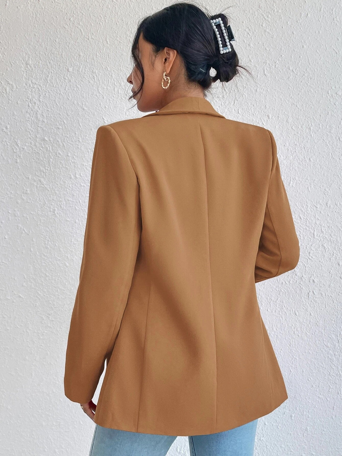 Shawl Collar Long Sleeve Blazer - Body By J'ne