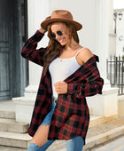 Plaid Button Up Dropped Shoulder Shirt - Body By J'ne