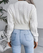 Cable-Knit Round Neck Sweater - Body By J'ne