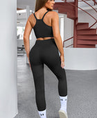 Tank Cropped Active Top and Pants Set - Body By J'ne