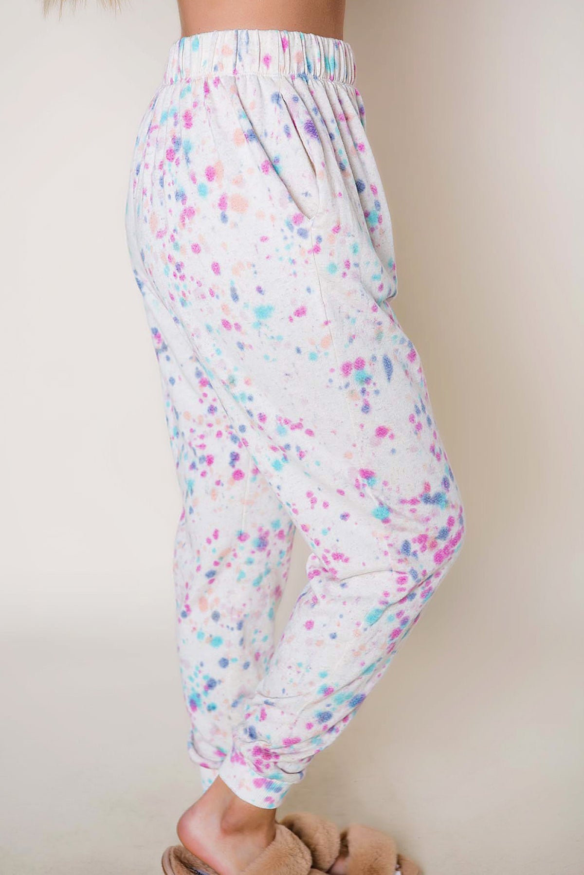 Tie-Dye Long Sleeve Crop Pullover And Joggers Lounge Set - Body By J'ne