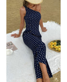 Polka Dot One-Shoulder Jumpsuit - Body By J'ne