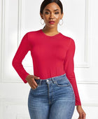 Round Neck Long Sleeve Bodysuit - Body By J'ne