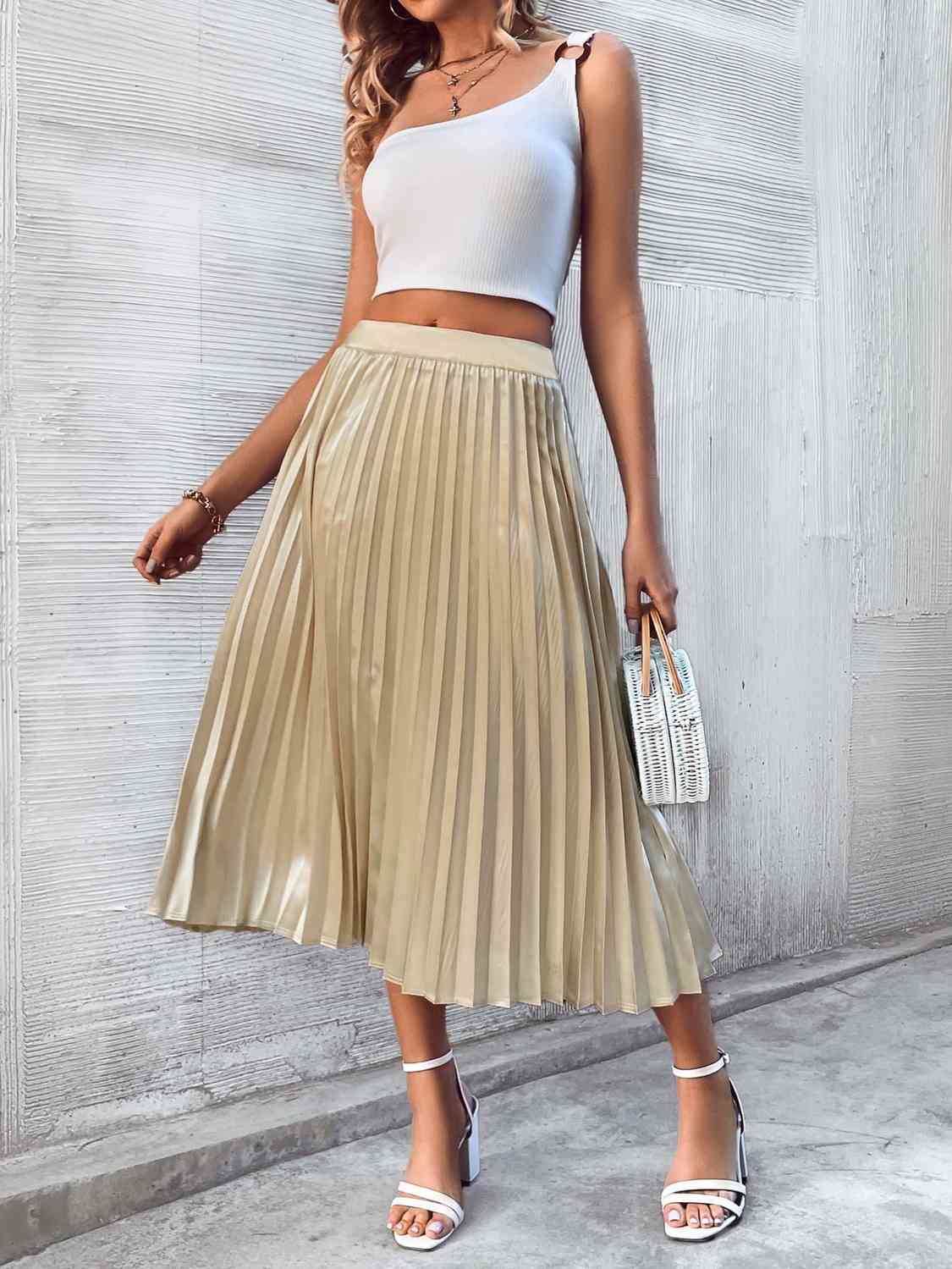 Pleated Midi Skirt - Body By J'ne