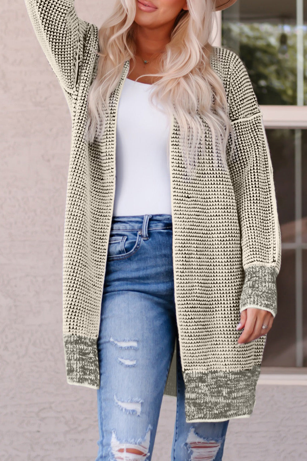 Heathered Open Front Longline Cardigan - Body By J'ne
