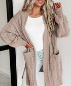 Cable-Knit Dropped Shoulder Cardigan - Body By J'ne