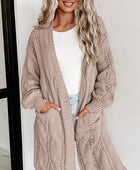 Cable-Knit Dropped Shoulder Cardigan - Body By J'ne