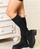 Knee High Platform Sock Boots - Body By J'ne