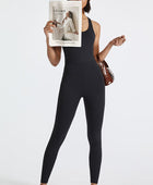 Crisscross Back Wide Strap Active Jumpsuit - Body By J'ne