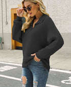 Ribbed Johnny Collar Pullover Sweater - Body By J'ne