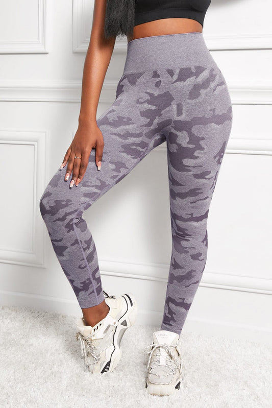 Camo Print Seamless High Waist Yoga Leggings - Body By J'ne